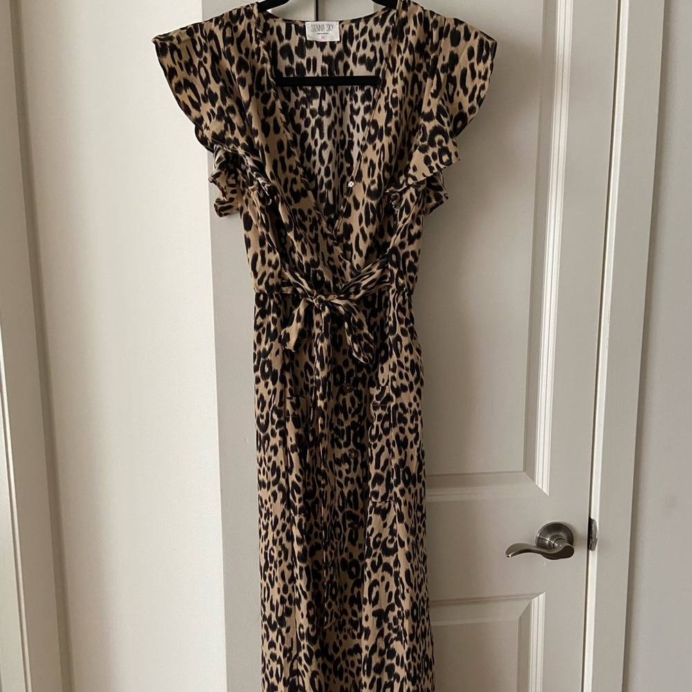 Midi Cheetah Print Dress, never worn